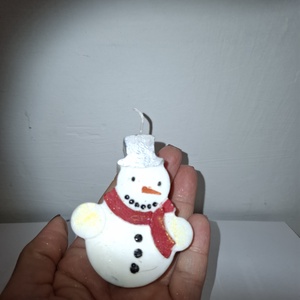 Hóember  - karácsony - karácsonyi lakásdekoráció - karácsonyi illatgyertya, mécses - Meska.hu