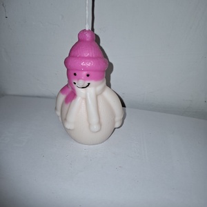 Hóember gyertya  - karácsony - mikulás - mikulás zsák - Meska.hu