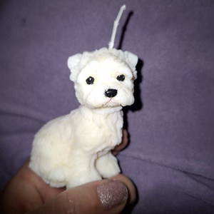 Cuki fiú kutyus szójaviasz kézműves gyertya - esküvő - dekoráció - gyertya & gyertyatartó - Meska.hu