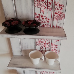 Polc - red flowers - otthon & életmód - bútor - polc - Meska.hu