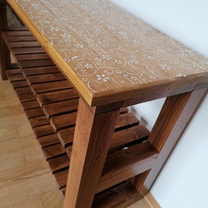 Cipő pad - dió, akác - Meska.hu