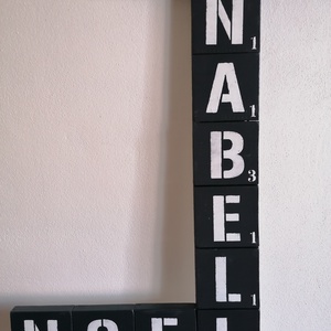 Scrabble dekoráció - fekete - fehér - otthon & életmód - dekoráció - fali és függő dekoráció - felirat - Meska.hu