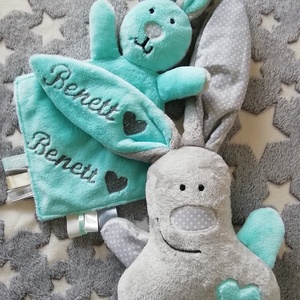 Szundi kendő nyuszis  - baba - mama - baba játékok - szundikendő, alvóka - Meska.hu