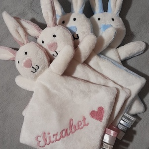 Szundi kendő nyuszis  - baba - mama - baba játékok - szundikendő, alvóka - Meska.hu