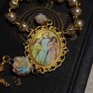 Szent Zsófia egytizedes rózsafüzér, hit-szeretet-remény   - otthon & életmód - vallás - lánc & füzér - Meska.hu