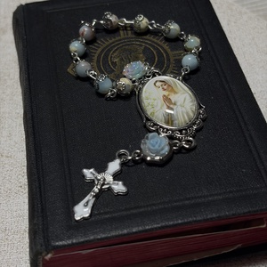 Szűzanya egytizedes, shoushan ásvánnyal - otthon & életmód - vallás - lánc & füzér - Meska.hu