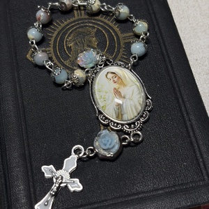 Szűzanya egytizedes, shoushan ásvánnyal - otthon & életmód - vallás - lánc & füzér - Meska.hu