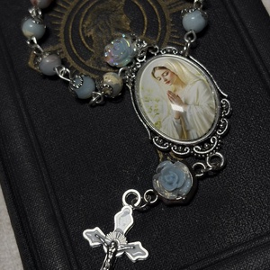 Szűzanya egytizedes, shoushan ásvánnyal - otthon & életmód - vallás - lánc & füzér - Meska.hu