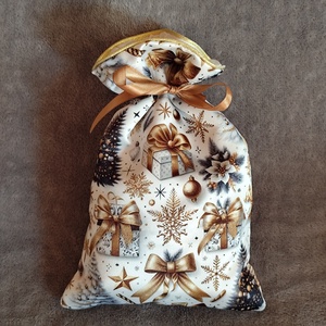 Csodás karácsonyi zsákocska, Karácsony, Karácsonyi ajándékozás, Karácsonyi ajándékcsomagolás, Varrás, MESKA