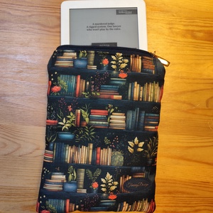 e-book tok könyvespolc mintával - táska & tok - ebook & tablet tok - Meska.hu