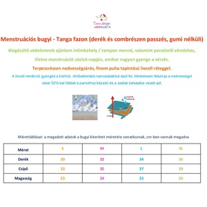 Fekete L-es tanga fazonú menstruációs bugyi -  - Meska.hu