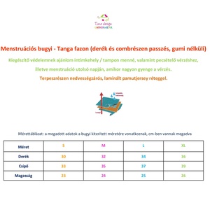 Testszínű M-es tanga fazonú menstruációs bugyi -  - Meska.hu