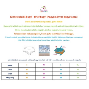 Szívecske mintás M méretű menstruációs bugyi -  - Meska.hu