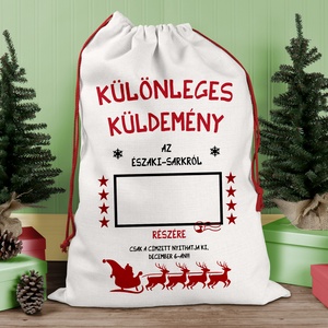 Karácsonyi ajándék zsák,  zsák, egyedi névreszóló mikulás zsák - Meska.hu