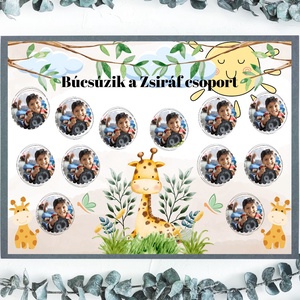 Tabló, ovis-bölcsi-sulis, búcsúzunk falikép ballagásra, zsiráf, Otthon & Életmód, Dekoráció, Kép & Falikép, Poszter, Fotó, grafika, rajz, illusztráció, MESKA