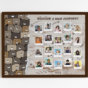 Tabló, ovis-bölcsi-sulis, búcsúzunk falikép ballagásra, maci, Otthon & Életmód, Dekoráció, Kép & Falikép, Poszter, Fotó, grafika, rajz, illusztráció, MESKA