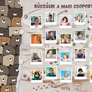 Tabló, ovis-bölcsi-sulis, búcsúzunk falikép ballagásra, maci - otthon & életmód - dekoráció - kép & falikép - poszter - Meska.hu