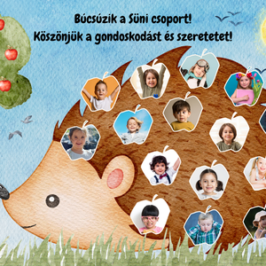 Tabló, ovis-bölcsi-sulis, búcsúzunk falikép ballagásra, süni - otthon & életmód - dekoráció - kép & falikép - poszter - Meska.hu