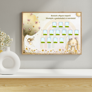 Tabló, ovis-bölcsi-sulis, búcsúzunk falikép ballagásra, nyuszis, sünis, fairy, tündér fantasy - Meska.hu