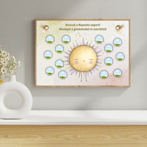 Tabló, ovis-bölcsi-sulis, búcsúzunk falikép ballagásra, napocska, csiga, fantasy - Meska.hu