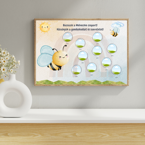 Tabló, ovis-bölcsi-sulis, búcsúzunk falikép ballagásra, méhecske - Meska.hu