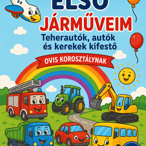 Első járműveim színező, ovisoknak kisiskolásoknak. 46 oldalas, A4 méret, nyomtatható - művészet - grafika & illusztráció - digitális - Meska.hu