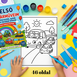 Első járműveim színező, ovisoknak kisiskolásoknak. 46 oldalas, A4 méret, nyomtatható - Meska.hu