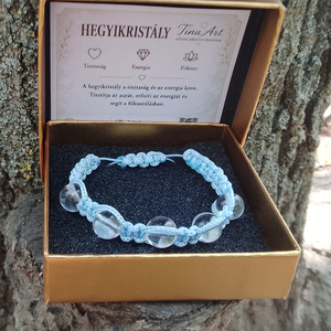 Hegyikristály karkötő Shamballa záródással - Meska.hu