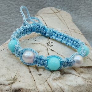 Kis Matróz macrame karkötő Shamballa záródással - Meska.hu