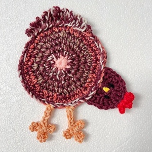 Horgolt csirke poháralátét, Otthon & Életmód, Konyhafelszerelés, tálalás, Tálalás, Tányér- és poháralátét, Horgolás, MESKA