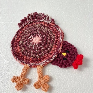 Horgolt csirke poháralátét - otthon & életmód - konyhafelszerelés, tálalás - tálalás - tányér- és poháralátét - Meska.hu