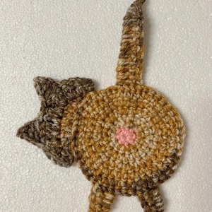 Horgolt cica poháralátét, egyedi darab. - otthon & életmód - konyhafelszerelés, tálalás - tálalás - tányér- és poháralátét - Meska.hu