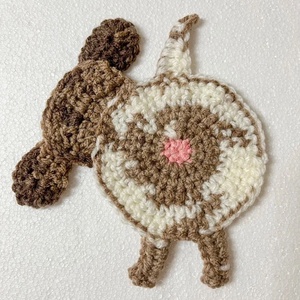 Horgolt kutya poháralátét, egyedi darab. - otthon & életmód - konyhafelszerelés, tálalás - tálalás - tányér- és poháralátét - Meska.hu