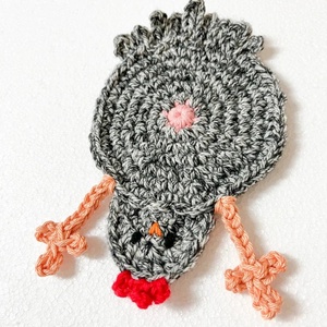 Horgolt csirke poháralátét - otthon & életmód - konyhafelszerelés, tálalás - tálalás - tányér- és poháralátét - Meska.hu