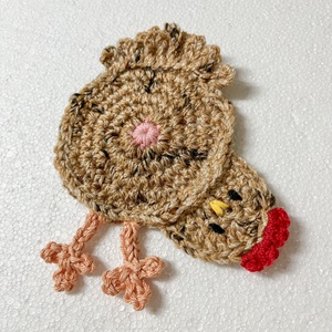 Horgolt csirke poháralátét - otthon & életmód - konyhafelszerelés, tálalás - tálalás - tányér- és poháralátét - Meska.hu