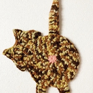 Horgolt cica poháralátét - otthon & életmód - konyhafelszerelés, tálalás - tálalás - tányér- és poháralátét - Meska.hu