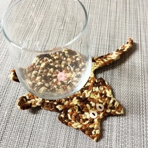 Horgolt cica poháralátét - otthon & életmód - konyhafelszerelés, tálalás - tálalás - tányér- és poháralátét - Meska.hu