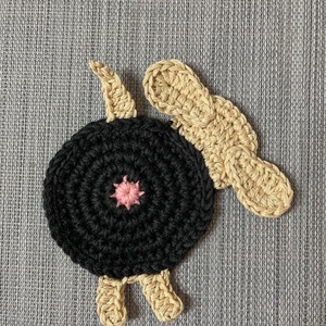 Horgolt kutya poháralátét. - Meska.hu