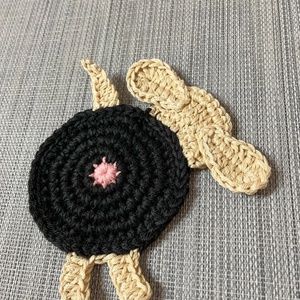 Horgolt kutya poháralátét. - otthon & életmód - konyhafelszerelés, tálalás - tálalás - tányér- és poháralátét - Meska.hu