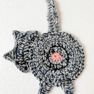 Horgolt cica poháralátét. - otthon & életmód - konyhafelszerelés, tálalás - tálalás - tányér- és poháralátét - Meska.hu