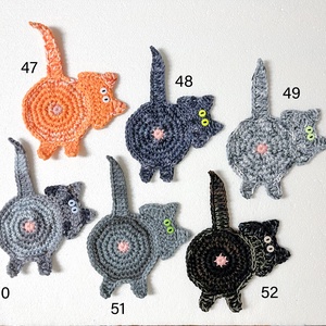 Horgolt cica poháralátét., Otthon & Életmód, Konyhafelszerelés, tálalás, Tálalás, Tányér- és poháralátét, Horgolás, MESKA