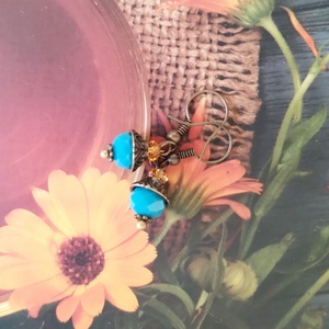 Kék és sárga üveggyöngy fülbevaló - ékszer - fülbevaló - lógó fülbevaló - Meska.hu Kék és sárga üveggyöngy fülbevaló - ékszer - fülbevaló - lógó fülbevaló - Meska.hu