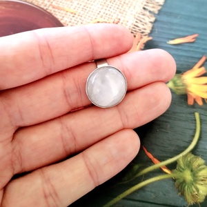 Rózsakvarc acél gyűrű - ékszer - gyűrű - szoliter gyűrű - Meska.hu