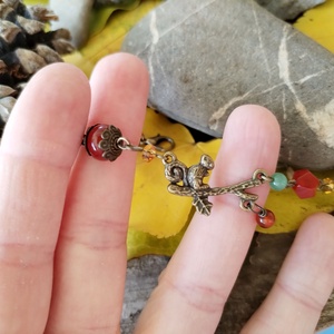 Mint a mókus... karkötő - karneol, aventurin, citrin, üveggyöngy és egy cuki ágon ülő mókus - ékszer - karkötő - ásványkarkötő - Meska.hu