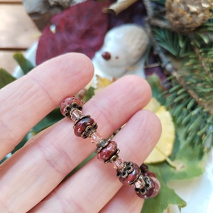 Süni titka őszi kincsek - mokait és breccsa jáspis karkötő swarovski kristállyal - ékszer - karkötő - ásványkarkötő - Meska.hu