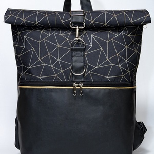 Geometrikus roll up hátizsák - Meska.hu