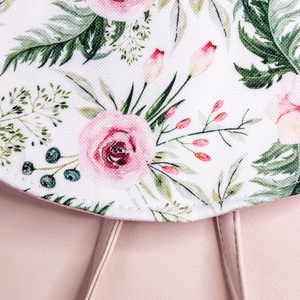 Púderrózsaszín, virágos hátizsák - táska & tok - hátizsák - hátizsák - Meska.hu