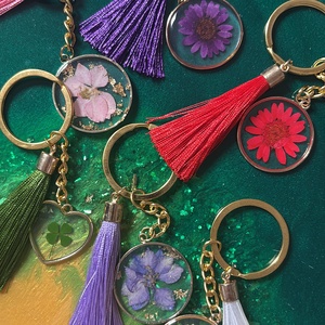 Virágos kulcstartó  - táska & tok - kulcstartó & táskadísz - kulcstartó - Meska.hu