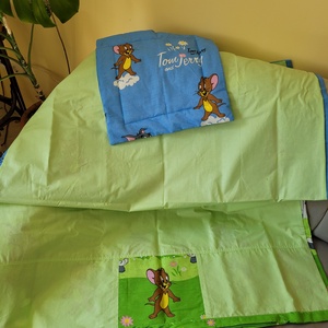 Tom és Jerry- ovis ágyneműszett (paplanhuzat, párna, ajándék kis méretű tornazsák) - játék & sport - ovis felszerelés - ovis ágynemű - Meska.hu