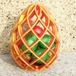 Nagy méretű Húsvéti Tojás 3 színben praktikus zárral az alján ajándékozáshoz pénzátadáshoz (kék, rózsaszín, arany-piros) - ünnepi díszek, dekorációk - húsvéti díszek és dekorációk - húsvéti ajándékátadó - Meska.hu